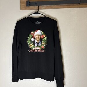 National Lampoons Christmas Sweatshirt Warner Bros Griswald Women's Black Small